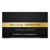 Professional Elegant modern zwart-wit en goud Visitekaartje Magneet (Voorkant)