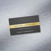 Professional Elegant modern zwart-wit en goud Visitekaartje Magneet (Voorbeeld)