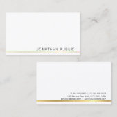Professional Elegant Moderne Gold Line Sjabloon Visitekaartje (Voorkant / Achterkant)
