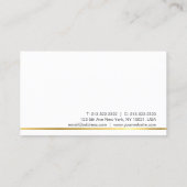 Professional Elegant Moderne Gold Line Sjabloon Visitekaartje (Achterkant)