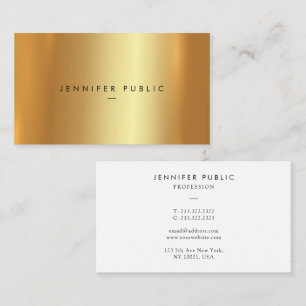 Professional Elegant Moderne Sjabloon Faux Gold Visitekaartje