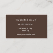 Professional Elegant Monogram Cosmetoloog Gold Visitekaartje (Achterkant)