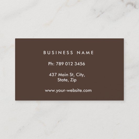 Professional Elegant Monogram Cosmetoloog Gold Visitekaartje (Achterkant)