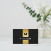 Professional Elegant Monogram Cosmetoloog Gold Visitekaartje (Staand voorkant)