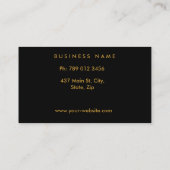 Professional Elegant Monogram Cosmetoloog Gold Visitekaartje (Achterkant)