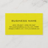 Professional Elegant Monogram Geel Visitekaartje (Achterkant)