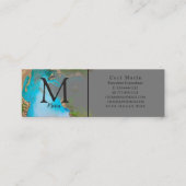 Professional Elegant Monogram grijs Aangepast Mini Visitekaartje (Voorkant)