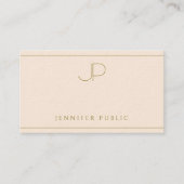 Professional Elegant Monogram Luxury Thick Paper Visitekaartje (Voorkant)