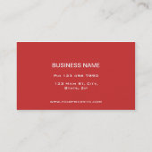 Professional Elegant Monogram Makeup Artist Red Visitekaartje (Achterkant)