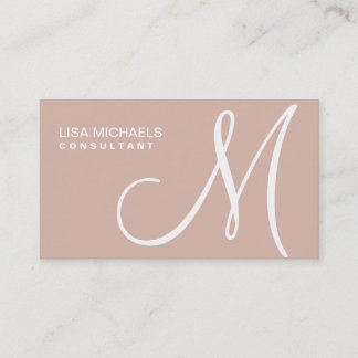 Professional Elegant Monogram Makeup Artist Visitekaartje