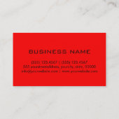 Professional Elegant Monogram Plain Red Visitekaartje (Achterkant)