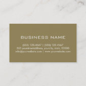 Professional Elegant Monogram Plain Tan Visitekaartje (Achterkant)