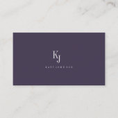 Professional elegant monogram simple Business Aanbevelingskaartje (Voorkant)