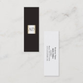 Professional Elegant Monogram Visitekaartje (Voorkant / Achterkant)