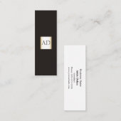 Professional Elegant Monogram Visitekaartje (Voorkant / Achterkant)