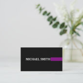 Professional Elegant Paars Modern Plain Black Visitekaartje (Staand voorkant)