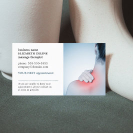Professional Elegant Photo Massage AppointmentCard Afsprakenkaartje