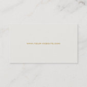 Professional Elegant Plain Attorney Simple White Visitekaartje (Achterkant)