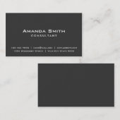 Professional Elegant Plain Black Makeup Artist Visitekaartje (Voorkant / Achterkant)