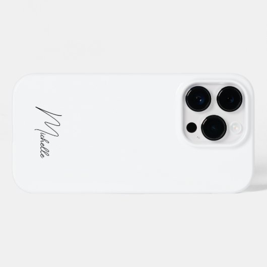 Professional Elegant Plain Minimal Script Case-Mate iPhone Case (Achterkant (horizontaal))