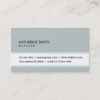 Professional Elegant Plain Simple Green Grey Visitekaartje