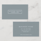 Professional Elegant Plain Simple Grey Visitekaartje (Voorkant / Achterkant)