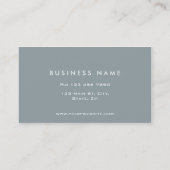 Professional Elegant Plain Simple Grey Visitekaartje (Achterkant)