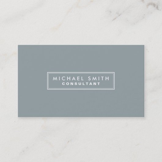 Professional Elegant Plain Simple Grey Visitekaartje (Voorkant)