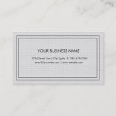 Professional Elegant Plain White Square Boarder Visitekaartje (Achterkant)