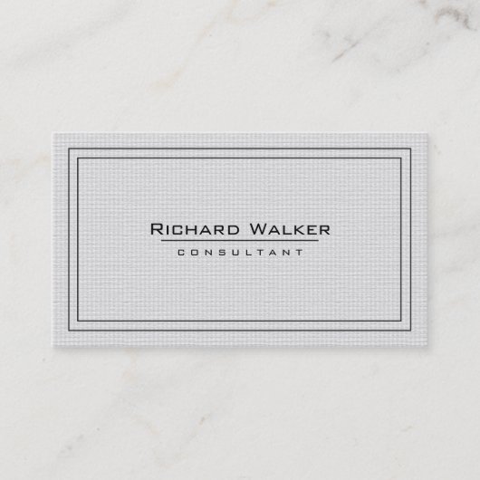 Professional Elegant Plain White Square Boarder Visitekaartje (Voorkant)