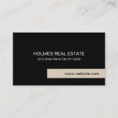 Professional Elegant Real Estate Realtor Visitekaartje (Achterkant)
