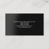 Professional Elegant Red Black Minimalist Modern Visitekaartje (Achterkant)