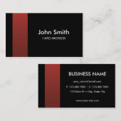 Professional Elegant Red en Black Visitekaartje (Voorkant / Achterkant)