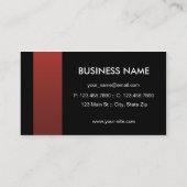 Professional Elegant Red en Black Visitekaartje (Achterkant)