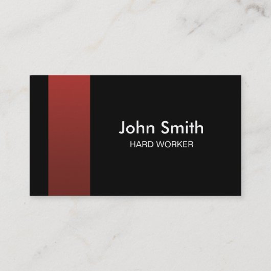 Professional Elegant Red en Black Visitekaartje (Voorkant)