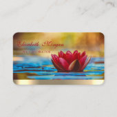 Professional Elegant Red Lotus, Yoga Visitekaartje (Voorkant)