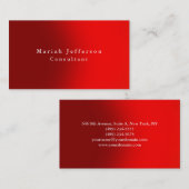 Professional Elegant Red Minimalist Modern Visitekaartje (Voorkant / Achterkant)