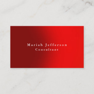Professional Elegant Red Minimalist Modern Visitekaartje