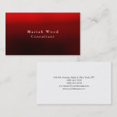 Professional Elegant Red White Minimalist Modern Visitekaartje (Voorkant / Achterkant)