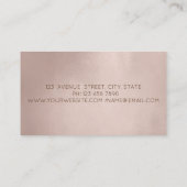 Professional Elegant Roos Gold Brush Cirkel Visitekaartje (Achterkant)