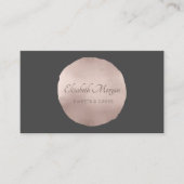 Professional Elegant Roos Gold Brush Cirkel Visitekaartje (Voorkant)