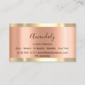 Professional Elegant Roos Gold CONSULTING Blogger Visitekaartje (Achterkant)