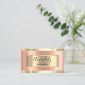 Professional Elegant Roos Gold CONSULTING Blogger Visitekaartje (Staand voorkant)