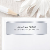 Professional Elegant Silver-look Sjabloon Modern Etiket (Insitu)