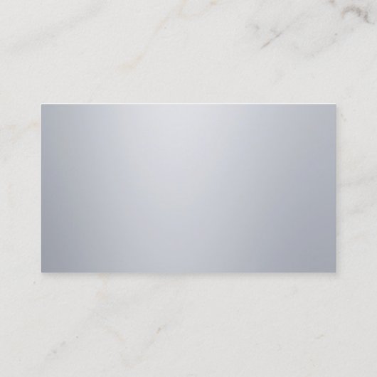 Professional Elegant Silver-look Sjabloon Modern Visitekaartje (Achterkant)
