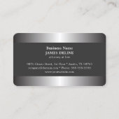 Professional Elegant Silver Metal Attorney Visitekaartje (Voorkant)