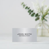 Professional Elegant Silver Metal Plain Modern Visitekaartje (Staand voorkant)