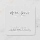Professional Elegant Simple Minimaal Grijs en Wit Vierkante Visitekaartje (Achterkant)