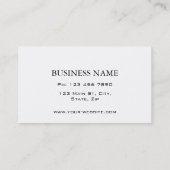 Professional Elegant Simple Plain Attorney Black Visitekaartje (Achterkant)
