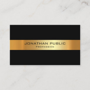 Professional Elegant Sjabloon Black en Gold Visitekaartje